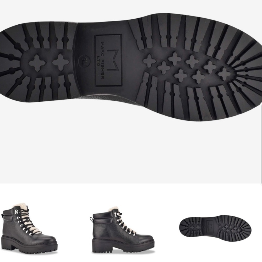 MARC FISHER LTD NAIRY HIKING BOOT 9M NEW BLACK - Picture 3 of 7